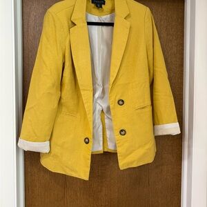 Tahari Yellow Blazer Jacket